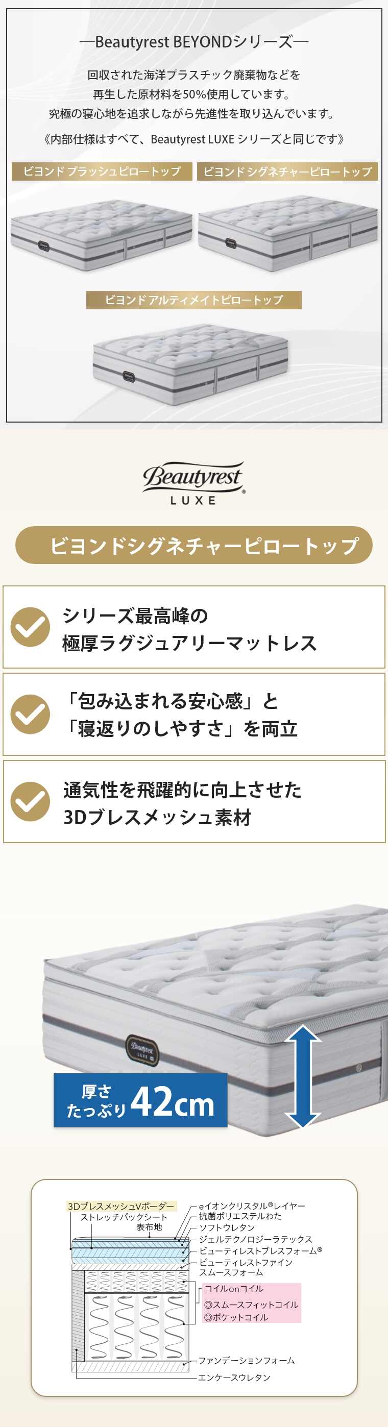 �V�����Y �����N�X �}�b�g���X  �r�����h�V�O�l�`���[�s���[�g�b�v 42cm�� 6.5�C���` �J���ݒu 