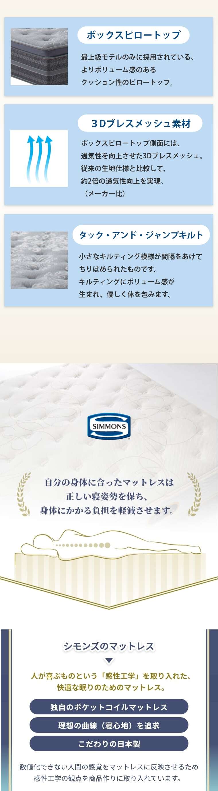 �V�����Y �����N�X �}�b�g���X  �v���b�V���s���[�g�b�v 35cm�� 6.5�C���` �J���ݒu 