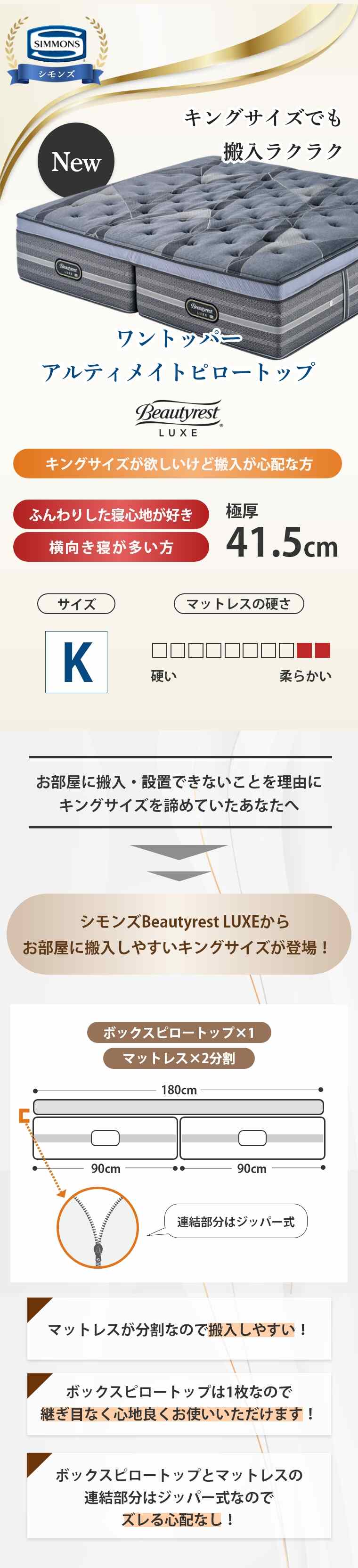 �V�����Y �����N�X �}�b�g���X  �����g�b�p�[�A���e�B���C�g�s���[�g�b�v K�i180�~195�j AA21LU2X0118001950 �J���ݒu 