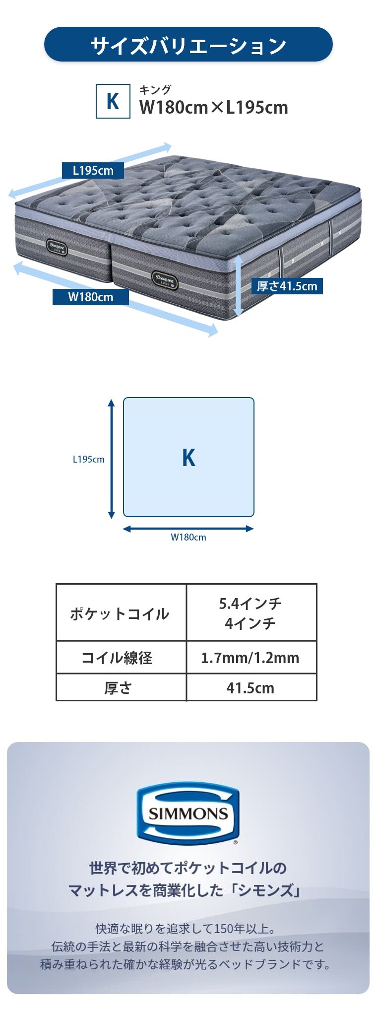 �V�����Y �����N�X �}�b�g���X  �����g�b�p�[�A���e�B���C�g�s���[�g�b�v K�i180�~195�j AA21LU2X0118001950 �J���ݒu 