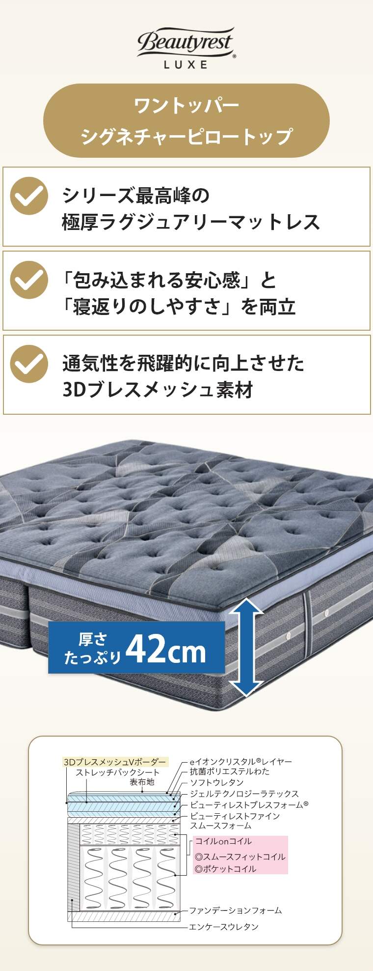 �V�����Y �����N�X �}�b�g���X  �����g�b�p�[�V�O�l�`���[�s���[�g�b�v K�i180�~195�j AA21LS2X0118001950  �J���ݒu 