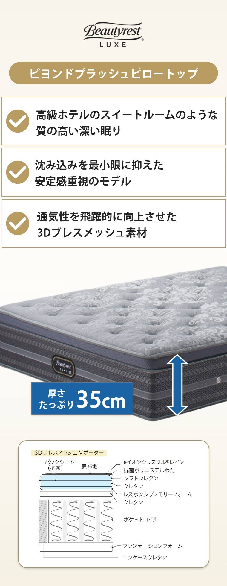 �V�����Y �����N�X �}�b�g���X �v���b�V���s���[�g�b�v�@�{�b�N�X�X�v�����O�Z�b�g 35cm�� 6.5�C���`  �J���ݒu