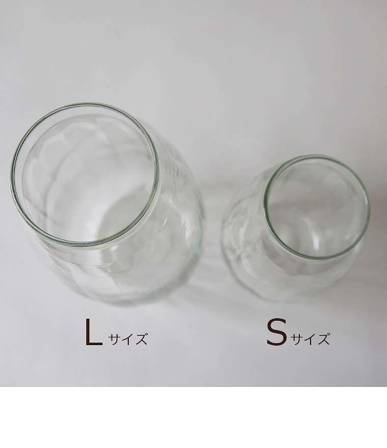 リューズガラス ブロードライン フラワーベース トロンLサイズとSサイズ
