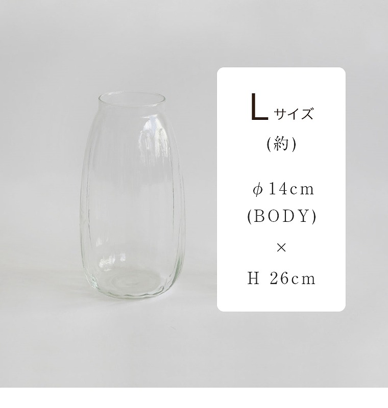 リューズガラス ブロードライン フラワーベース トロン(L)サイズ