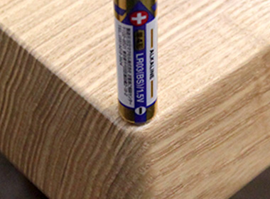 半径5mmの丸みは単4乾電池の直径ほどの丸みになります。